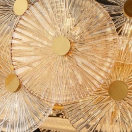Modern Spark Disc נברשת זיקוקים זכוכית תליון מנורת בית דקו תאורה
