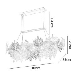 Maple Leaf Pendant Light תאורת זכוכית לעיצוב הבית