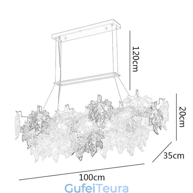 Maple Leaf Pendant Light תאורת זכוכית לעיצוב הבית