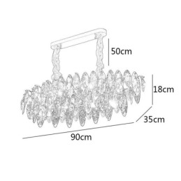 אור תליון יוקרתי אור לבית עיצוב נברשת זכוכית מגורים