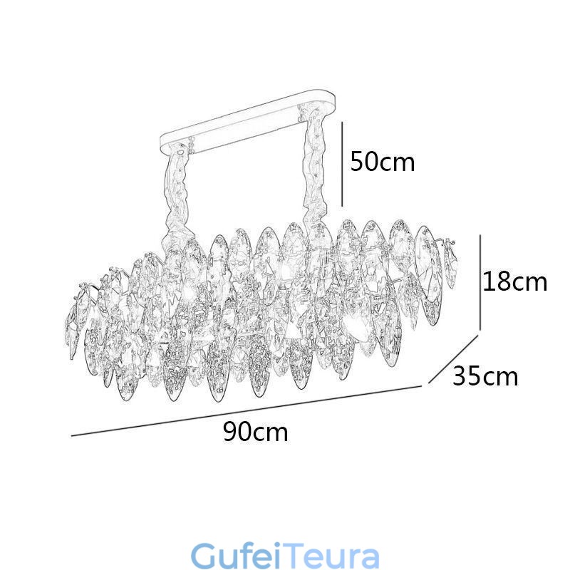 אור תליון יוקרתי אור לבית עיצוב נברשת זכוכית מגורים
