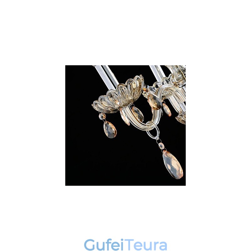 3 אור סגנון הארמון נברשת זכוכית עם נורת נר