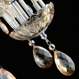 3 אור סגנון הארמון נברשת זכוכית עם נורת נר