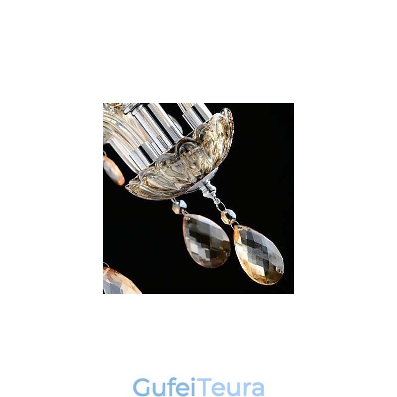 3 אור סגנון הארמון נברשת זכוכית עם נורת נר