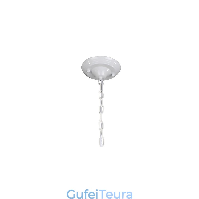 נברשת מיני סטייל כפרי מוסך לבן + כחול אורות זכוכית