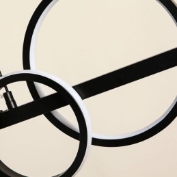 תליון בועת זכוכית מודרנית מנורות סוגר ארוך שחור