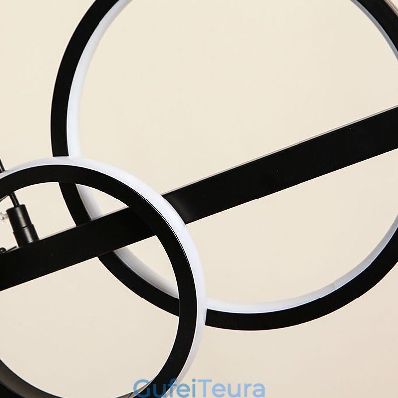 תליון בועת זכוכית מודרנית מנורות סוגר ארוך שחור