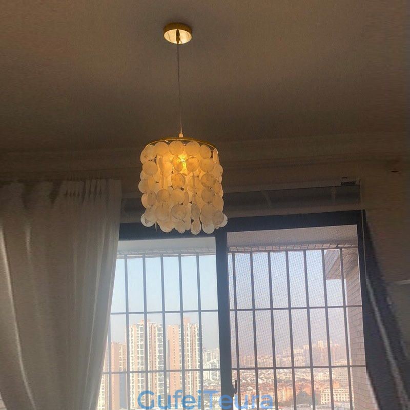 מודרני Capiz תליון אור עכשווי מיני תקרה תלוי תאורת אוכל