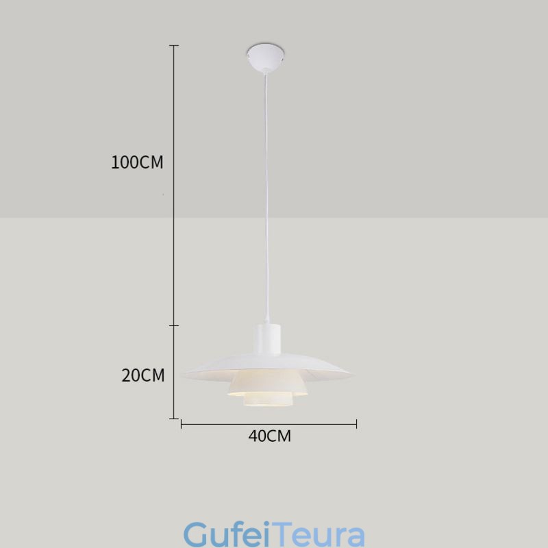 תאורת תליון אלומיניום לבן נברשת עכשווית גוף תאורה תלוי מתכוונן