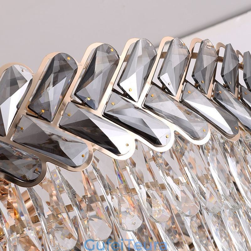 גוף תאורה תקרה זהב תליון קריסטל