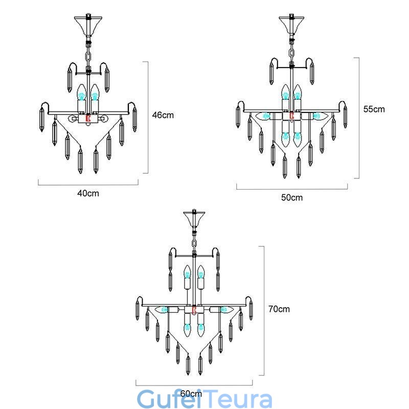 תאורת תליון קריסטל מודרנית גופי אורות תקרה עכשוויים
