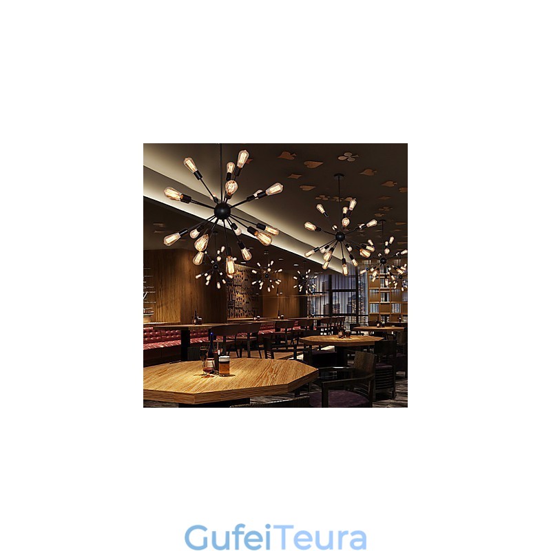 מעצבי מדינה נברשת מתכת פליז עתיקה