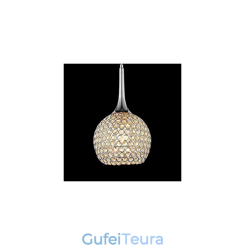 נברשת מתכת כרום קריסטל מודרנית עכשווית