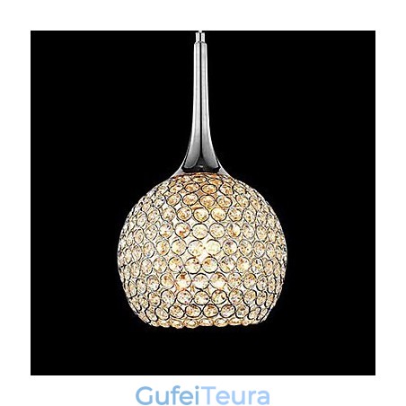 נברשת מתכת כרום קריסטל מודרנית עכשווית