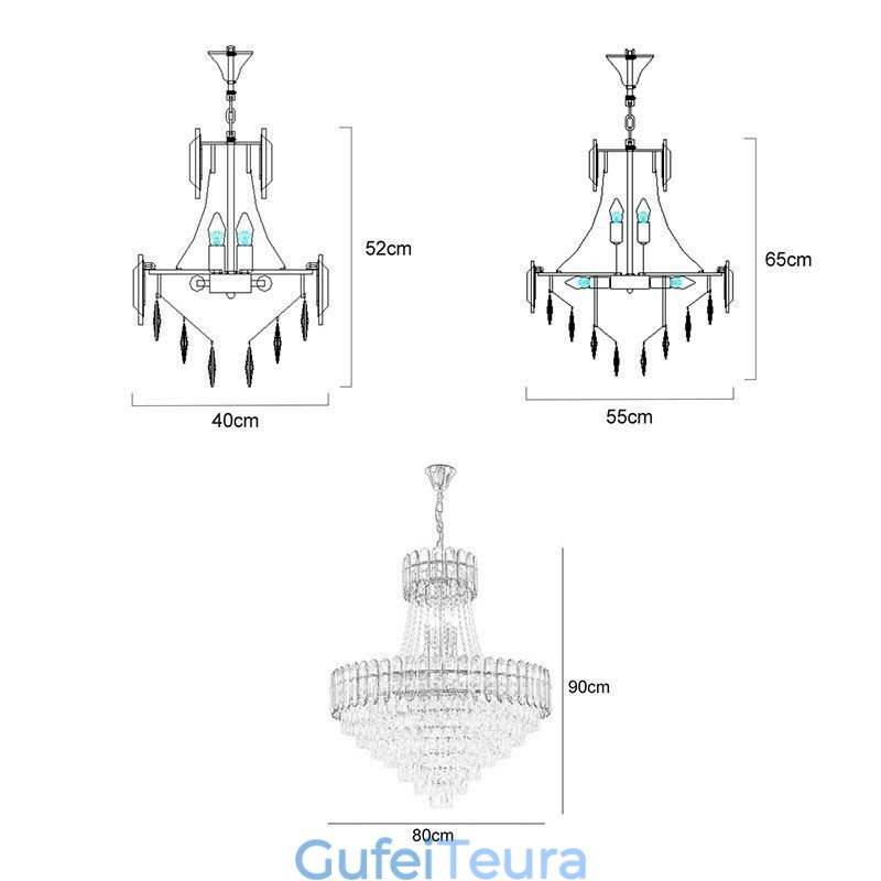 תאורת תליון קריסטל זהב מודרנית אור תלייה