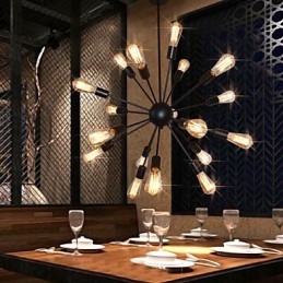 מעצבי מדינה נברשת מתכת פליז עתיקה