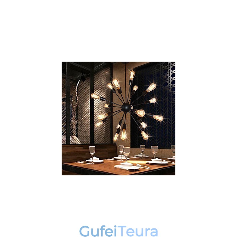 מעצבי מדינה נברשת מתכת פליז עתיקה