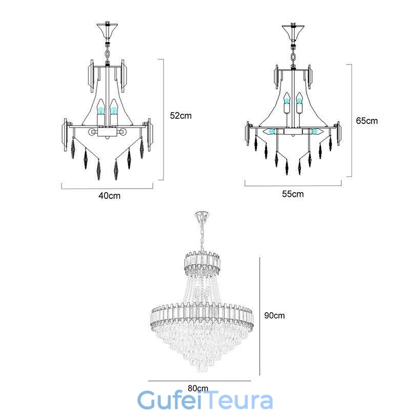 אור תקרה מודרני קריסטל תליון אור