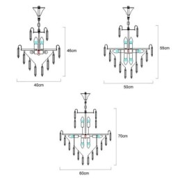 אור תליון קריסטל מודרני מנורת תקרה עכשווית