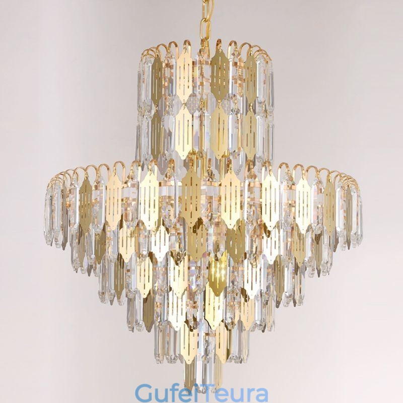 אור תליון קריסטל מודרני מנורת תקרה עכשווית