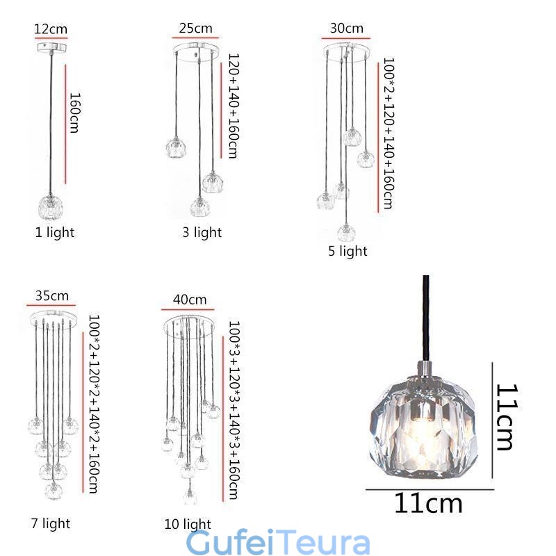 כדור כדורגל Mordern קריסטל צורת כדור תקרה אורות תלייה