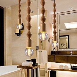 נברשת במבוק עץ בסגנון מיני קלאסי מסורתי