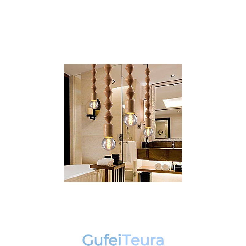 נברשת במבוק עץ בסגנון מיני קלאסי מסורתי