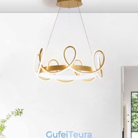 אור תלייה מודרני כתר תליון אור אלומיניום 1 אור