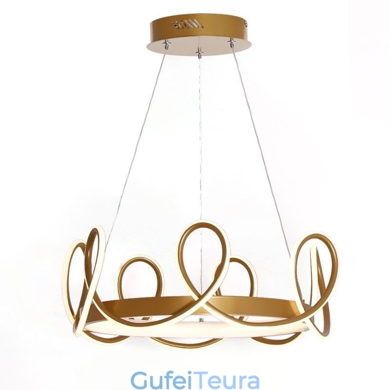 אור תלייה מודרני כתר תליון אור אלומיניום 1 אור