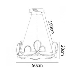 אור תלייה מודרני כתר תליון אור אלומיניום 1 אור