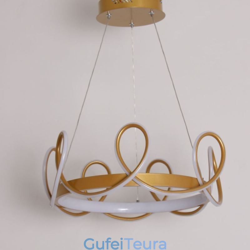 אור תלייה מודרני כתר תליון אור אלומיניום 1 אור