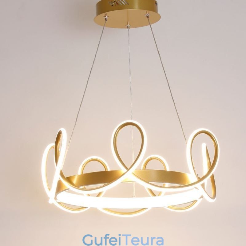 אור תלייה מודרני כתר תליון אור אלומיניום 1 אור