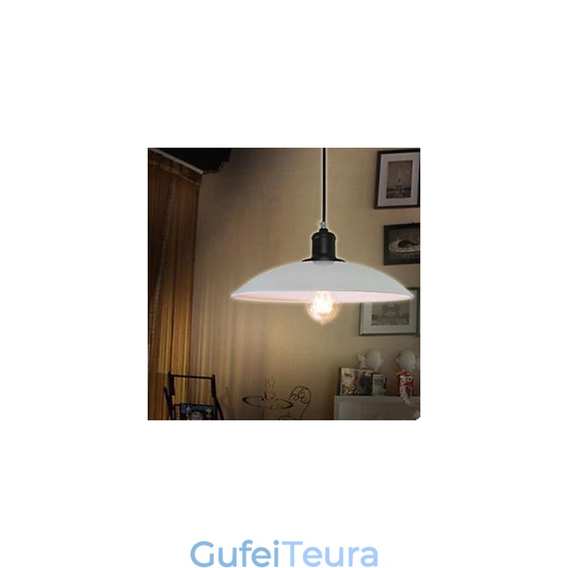 תאורת תליון קלאסית מסורתית מכווצת לבן Droplight Rustic Lodge