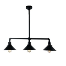 3 אור רטרו תעשייתי וינטג' צינור מים תליון אור נברשת כפרי כפרי