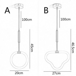 תקרה מודרנית מנורת תקרה אקרילית ניתנת לעמעום l