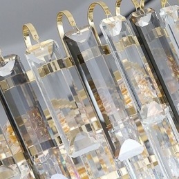 גוף תאורה תקרה קריסטל תליון מלבן