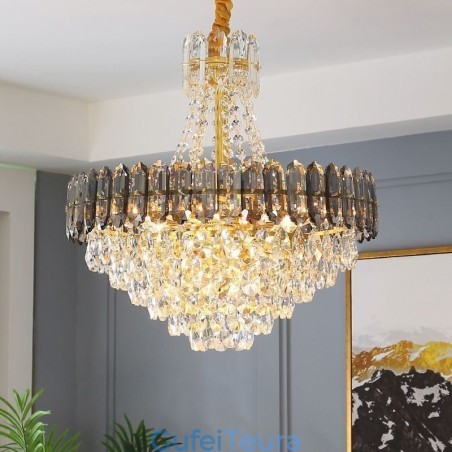 אור תליון קריסטל קוני תליית גוף תאורה אור