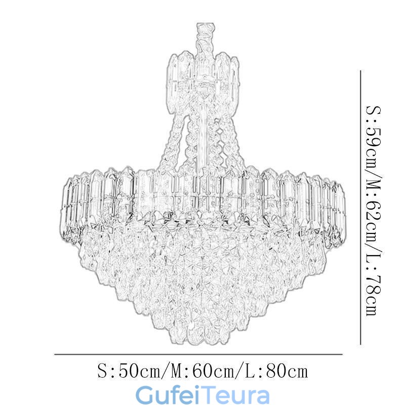 אור תליון קריסטל קוני תליית גוף תאורה אור