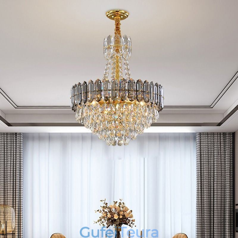 אור תליון קריסטל קוני תליית גוף תאורה אור