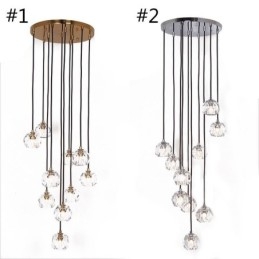 כדור כדורגל Mordern קריסטל צורת כדור כדורגל אורות תקרה תלויים