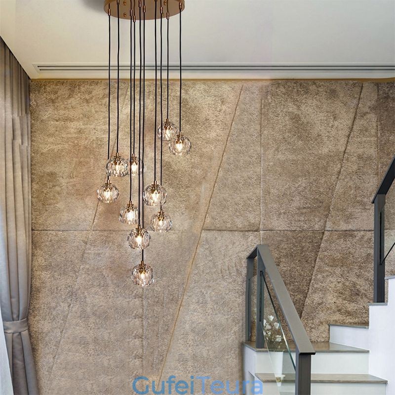 כדור כדורגל Mordern קריסטל צורת כדור כדורגל אורות תקרה תלויים