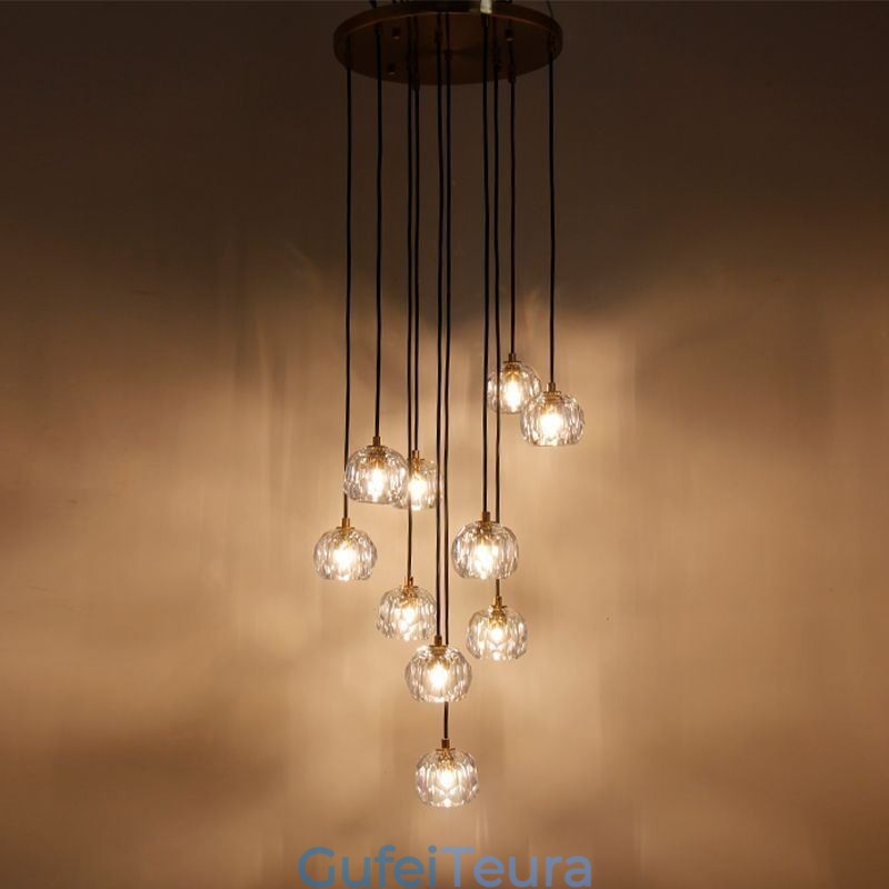 כדור כדורגל Mordern קריסטל צורת כדור כדורגל אורות תקרה תלויים