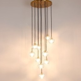 כדור כדורגל Mordern קריסטל צורת כדור כדורגל אורות תקרה תלויים