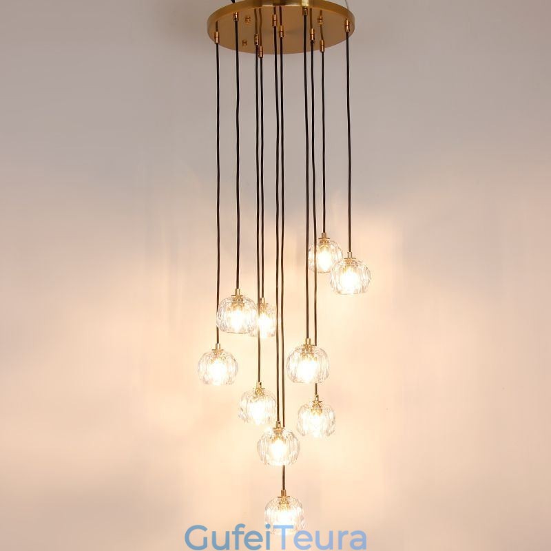 כדור כדורגל Mordern קריסטל צורת כדור כדורגל אורות תקרה תלויים