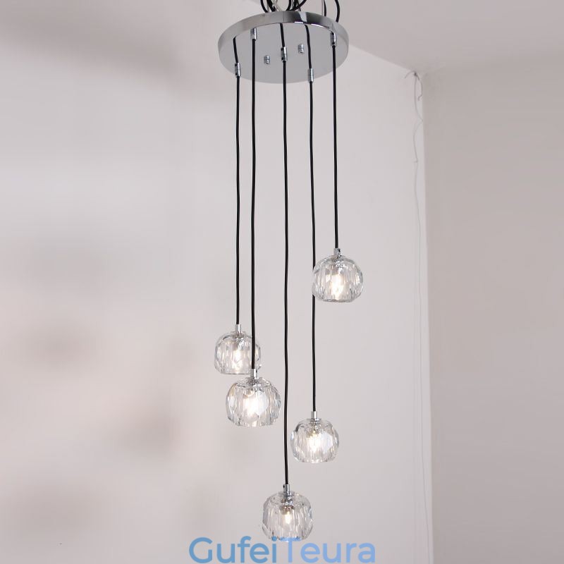 כדור כדורגל Mordern קריסטל צורת כדור כדורגל אורות תקרה תלויים