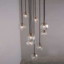 כדור כדורגל Mordern קריסטל צורת כדור כדורגל אורות תקרה תלויים