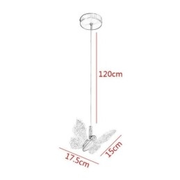 גוף תאורה לתקרה פרפר אקרילי תליון