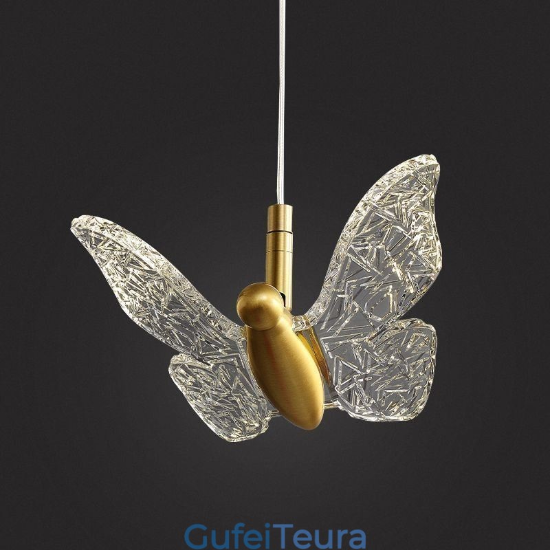 גוף תאורה לתקרה פרפר אקרילי תליון