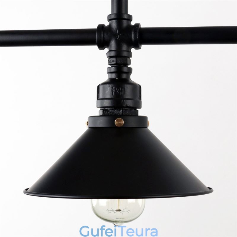 3 אור רטרו תעשייתי וינטג' צינור מים תליון אור נברשת כפרי כפרי