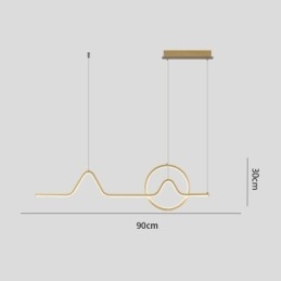 גוף תאורה דקורטיבי מינימליסטי 52W